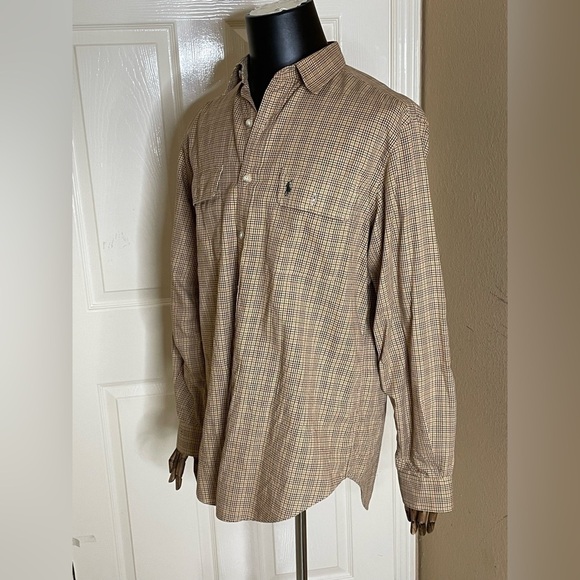 Vintage Polo Ralph Lauren Check Shirt with Patches Large - Picture 4 of 12